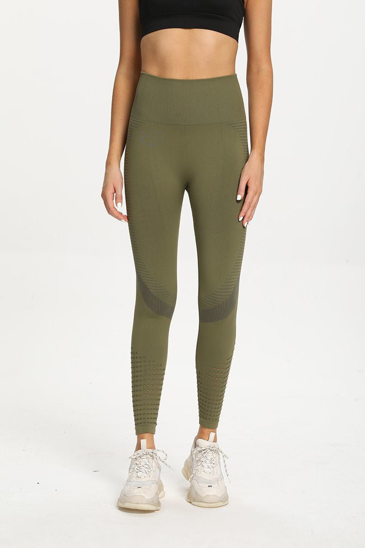 Strength Seamless Leggings Army Green - Classic Logo
