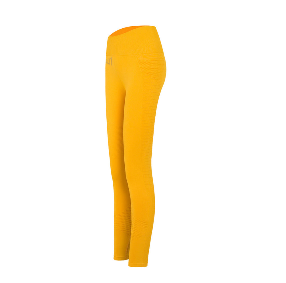 Future Seamless Leggings Warm Yellow - Classic Logo