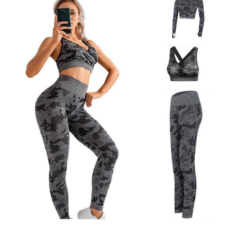 Warrior Camo Leggings Black - Classic Logo