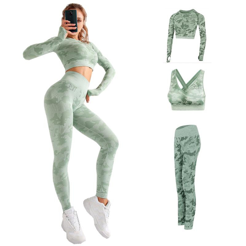 Warrior Camo Sports Bra Green - Classic Logo